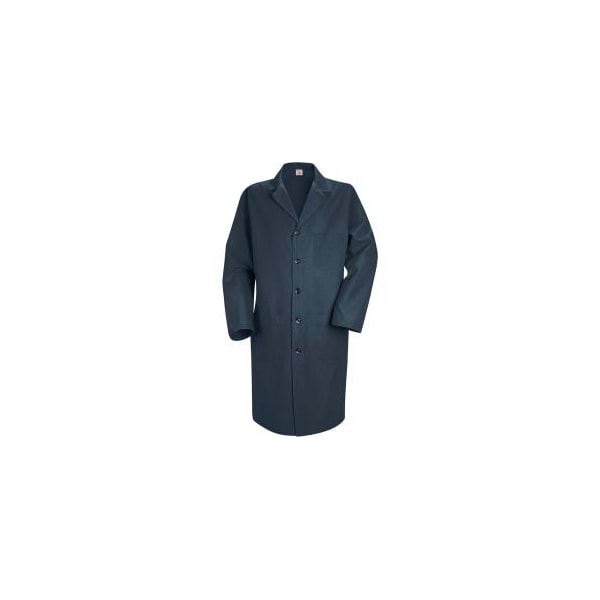 Red Kap Men's Lab Coat, Navy, Poly/Combed Cotton, Regular, 38in